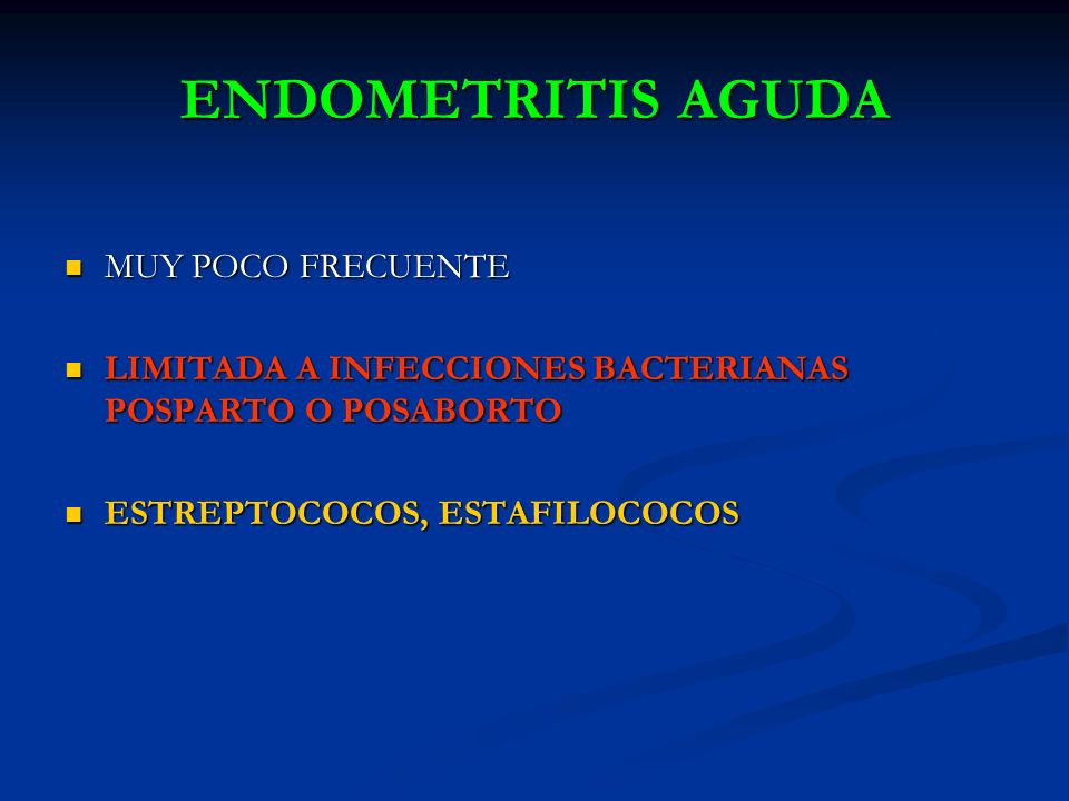 Endometritis cronica que es